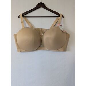 Cacique‎ Modern Collection Lightly Lined Multi Way Bra 50DD Beige Padded